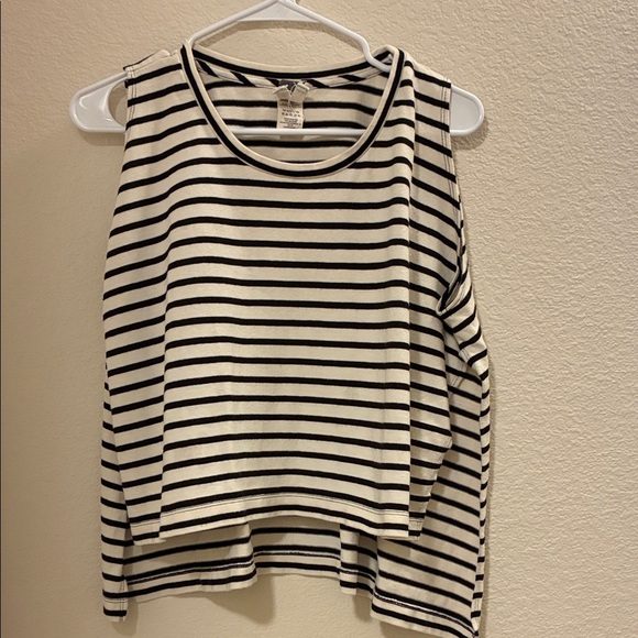 We The Free Tops - We The Free Black and White Striped Tank Top